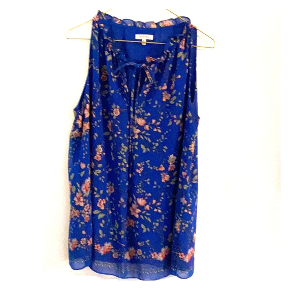 Sleeveless Floral Blouse